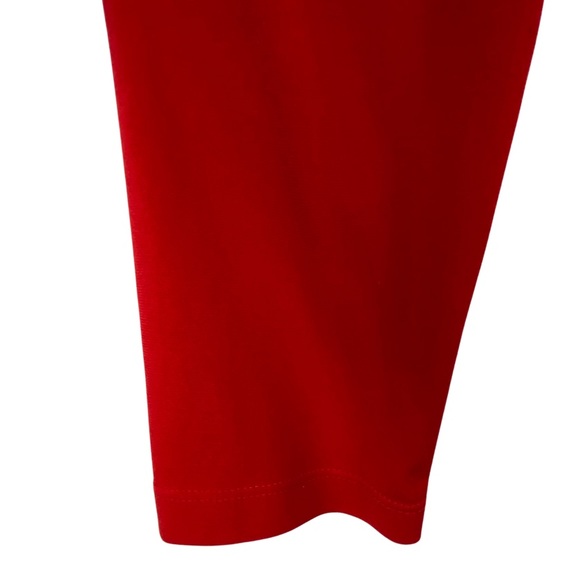 Ellen Tracy Wrap Dress, Red Dress, Faux Wrap Dress with 3/4 Sleeves, Lined - Picture 11 of 16